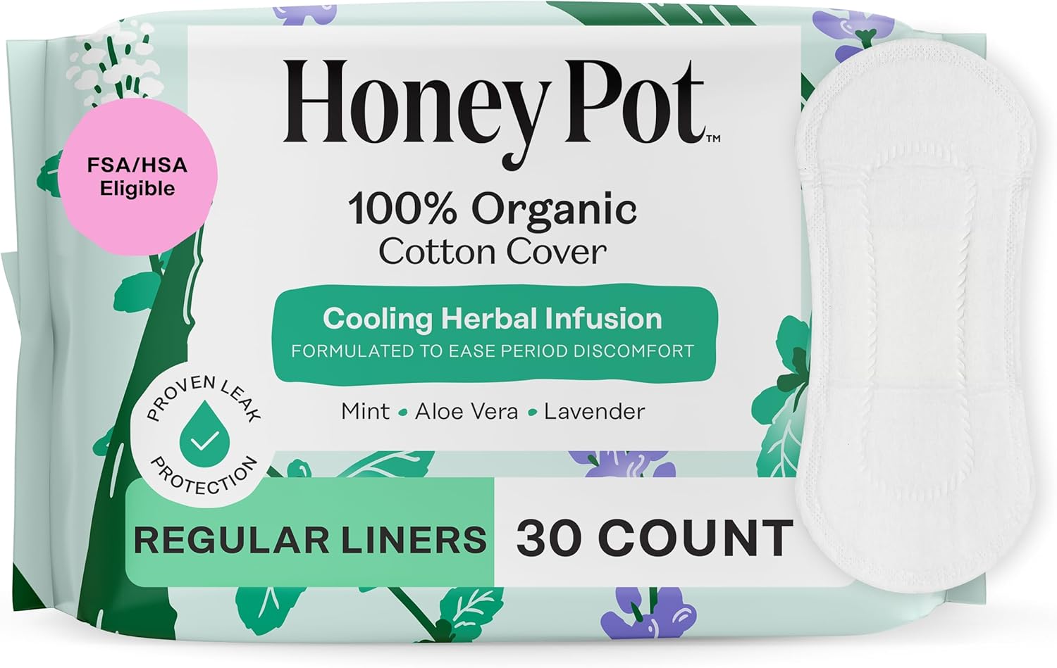 The Honey Pot Company - Herbal-Infused Pantiliners Everyday - 30 Pad(s)