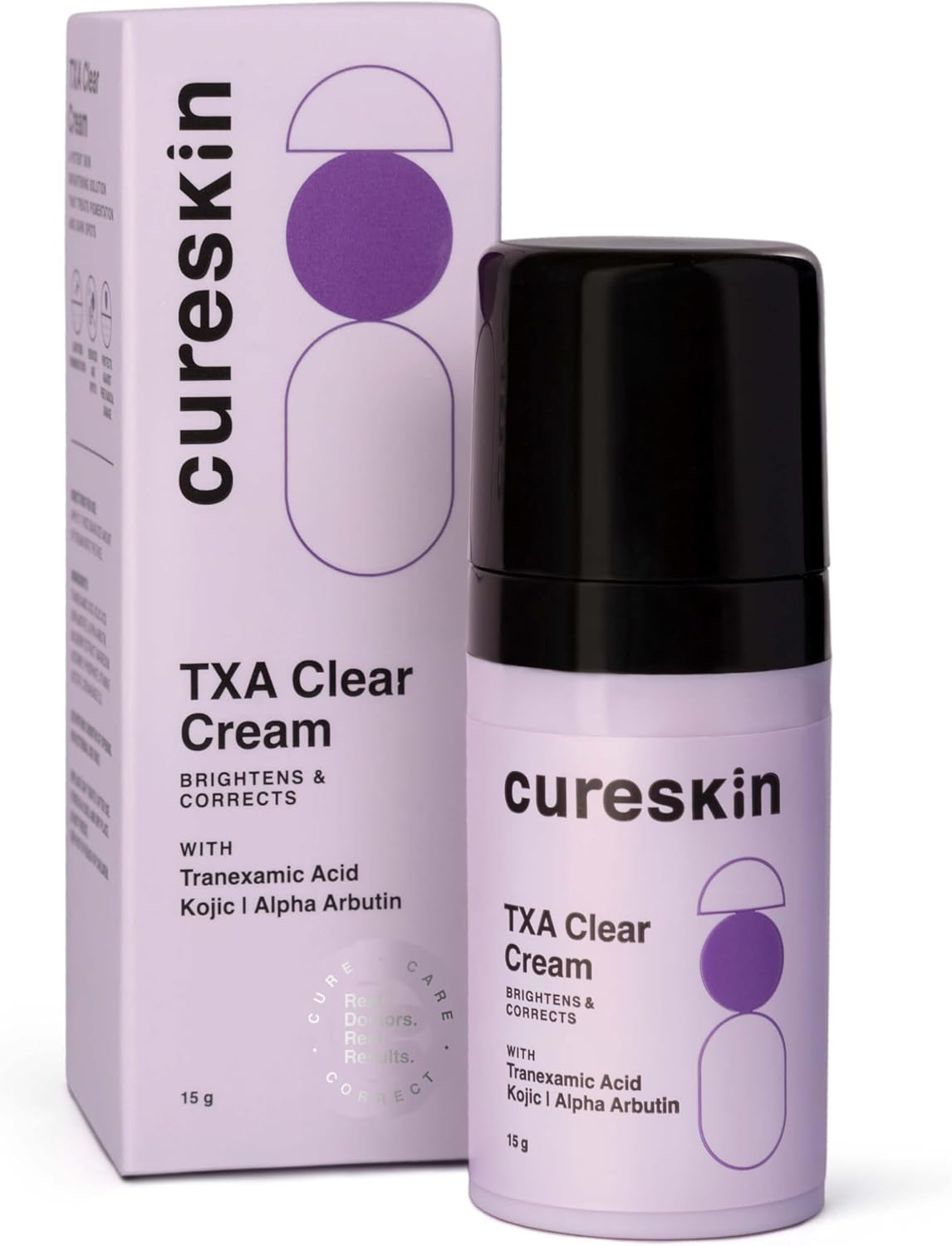 Cureskin TXA Serum | Tranexamic Acid, Kojic Acid, Alpha Arbutin Facial Serum for Glass Skin, Clarifying, Radiant Complexion with Natural Color (15g/0.5 fl.oz)
