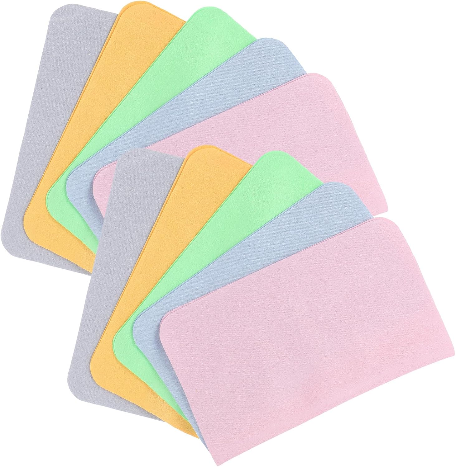 10PCS Microfiber glasses cleaning cloth - Shimmeroo Thick Reusable Soft Lens Cleaning Cloth Mobile Screen Clean Wipes for Eyeglasses Sunglasses Camera Lenses Phone Tablet Screens