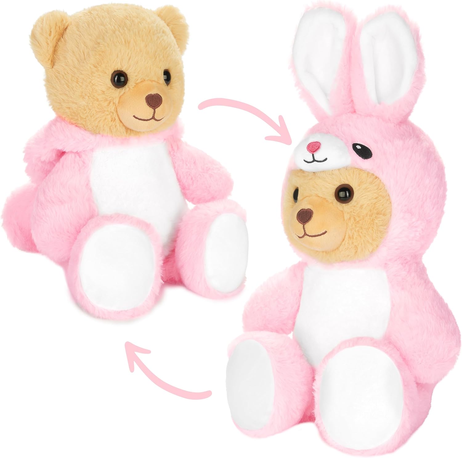 Teddy Bunny - 10 Inch Teddy Bear in Bunny Costume with Hood - Cuddly Toy for Cosy Adventures - Stuffed Animal for Children