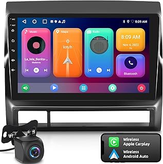 NHOPEEW Android Stereo Replacement for Toyota Tacoma 2005-2013 - [2+32G] 9 inch Touchscreen DSP Audio with Wireless Carplay and Android Auto, Mirror Link, GPS, WiFi + AHD Backup Camera