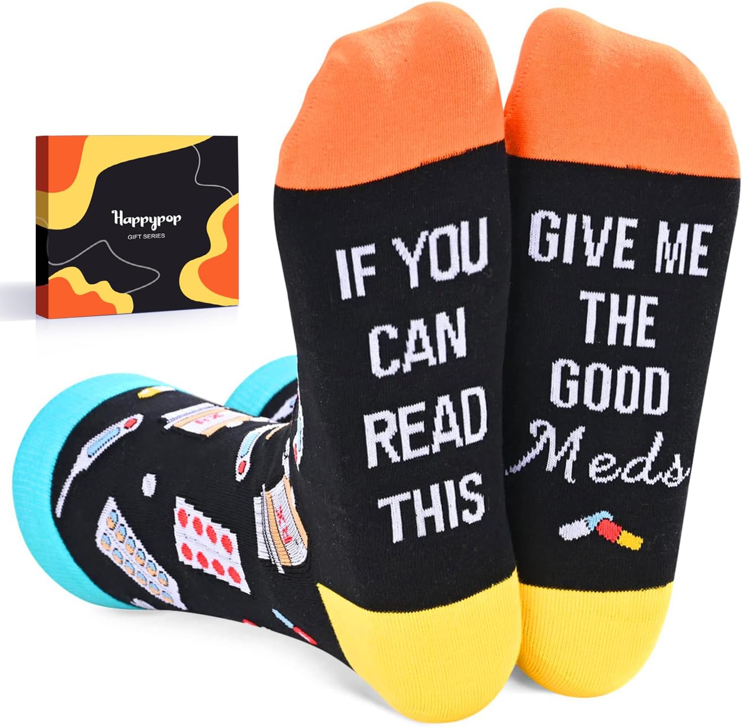 HAPPYPOP Get Well Soon Gifts for Men Women - After Surgery Gift, Cancer Awareness Chemo Recovery Sock