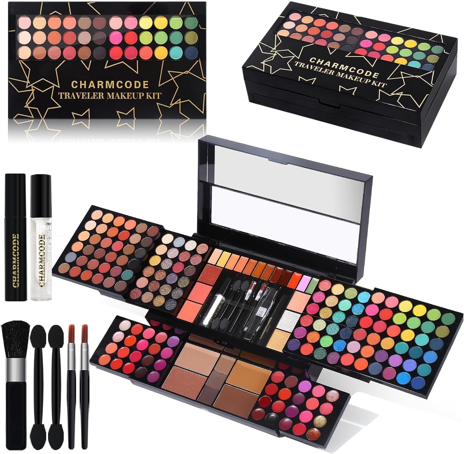 Professional All in One Makeup Kit for Women Full Kit,186 Colors Make Up Palette Valentine's Day Gift Set, Including Eyeshadow,Lip Gloss,Concealer,Highlighter,Contour,Brow Powder,Mascara,Blush & Brush