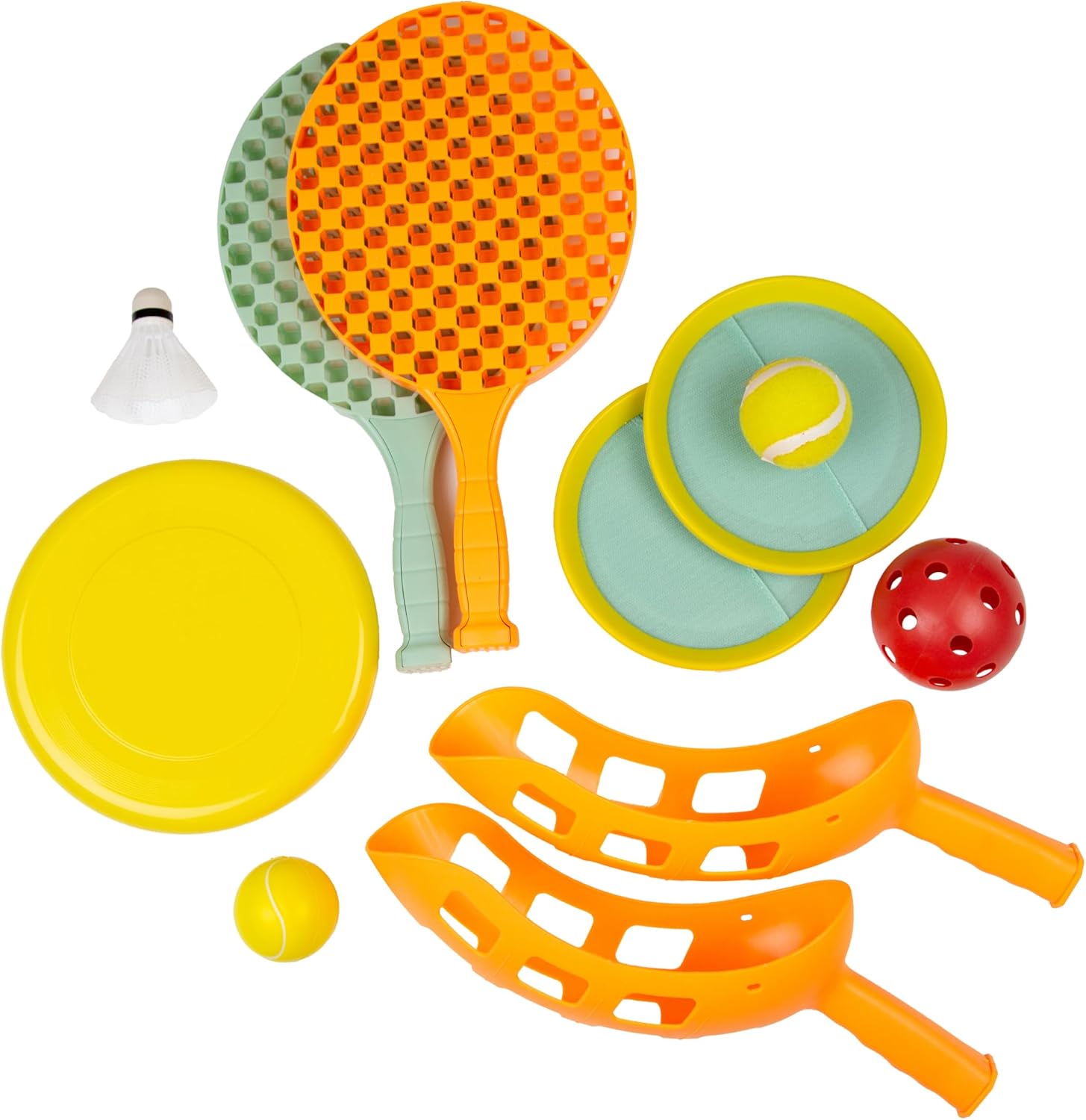 Mookie Activo 5in1 Multiplay Set Ultimate Outdoor Sports Collection for Family Fun, Includes Flying Disc, Scoop and Toss, Catch a Ball, and Bat & Ball Games in Reusable Carry Bag, Ideal for Ages 3+