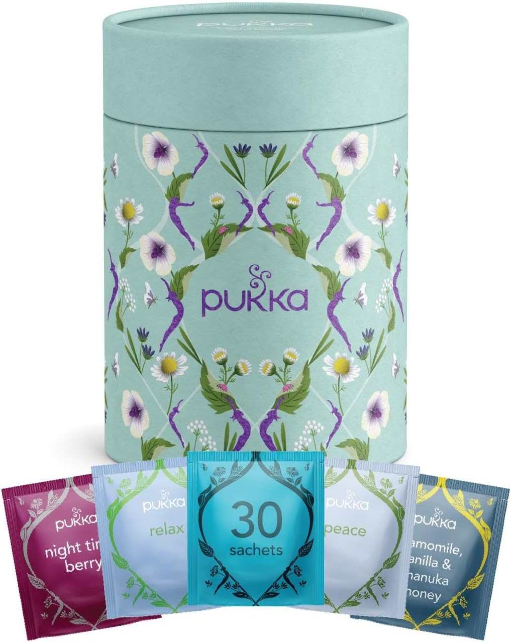 Pukka Herbs | Calm Herbal Tea Selection Gift Set Box | Ideal Gifts For Women & Men Christmas, Birthday, Anniversary & Self-Care | Perfect for Bedtime | 30 Tea Bags | 5 Delicious Flavours