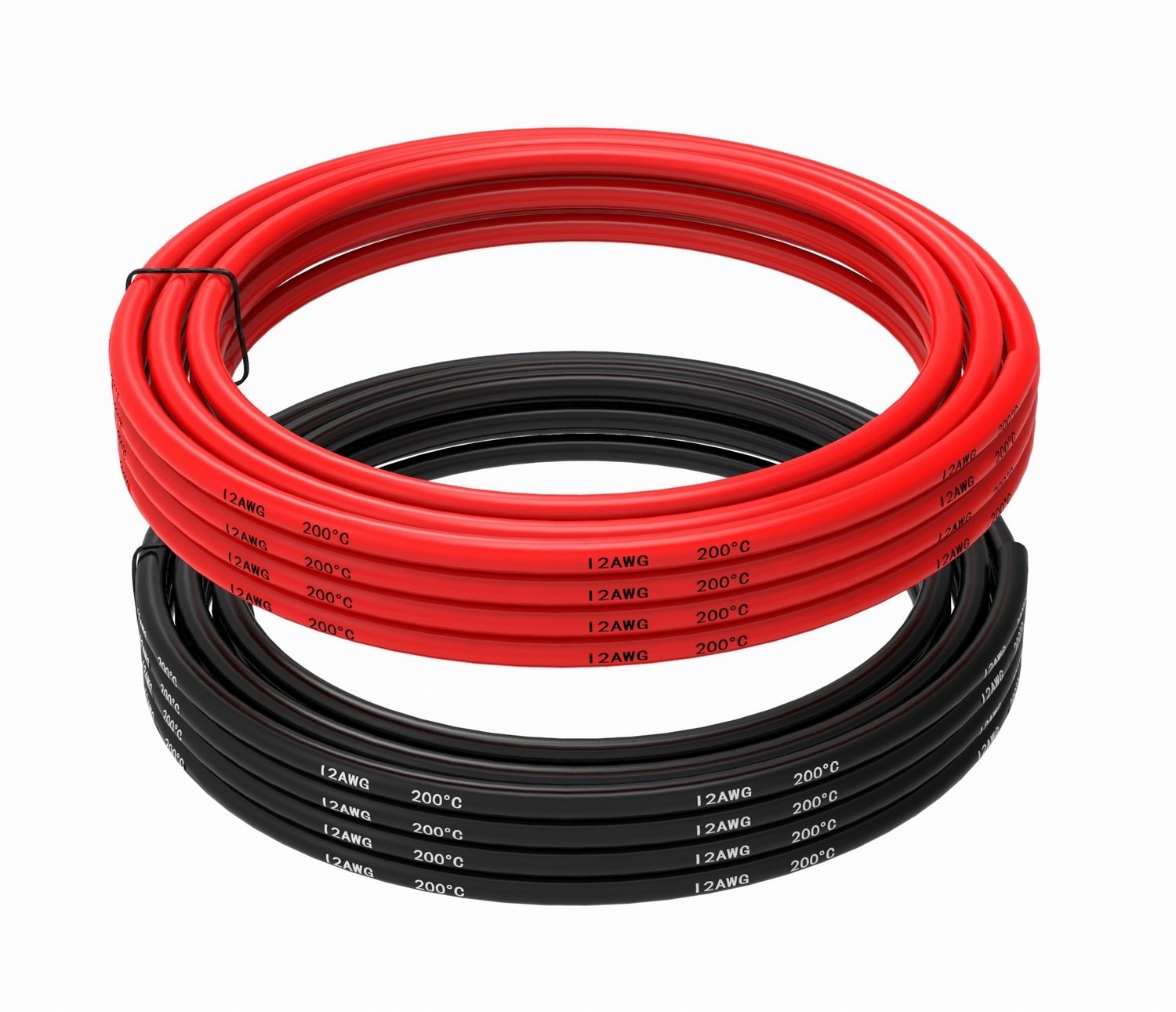 12 Gauge Stranded Wire Ultra Flexible Silicone Wire 10 Feet [5 ft Black and 5 ft Red]-12 AWG Tinned Copper Wire High Temperature Resistance - Works Well for Model Battery Cable, Drone