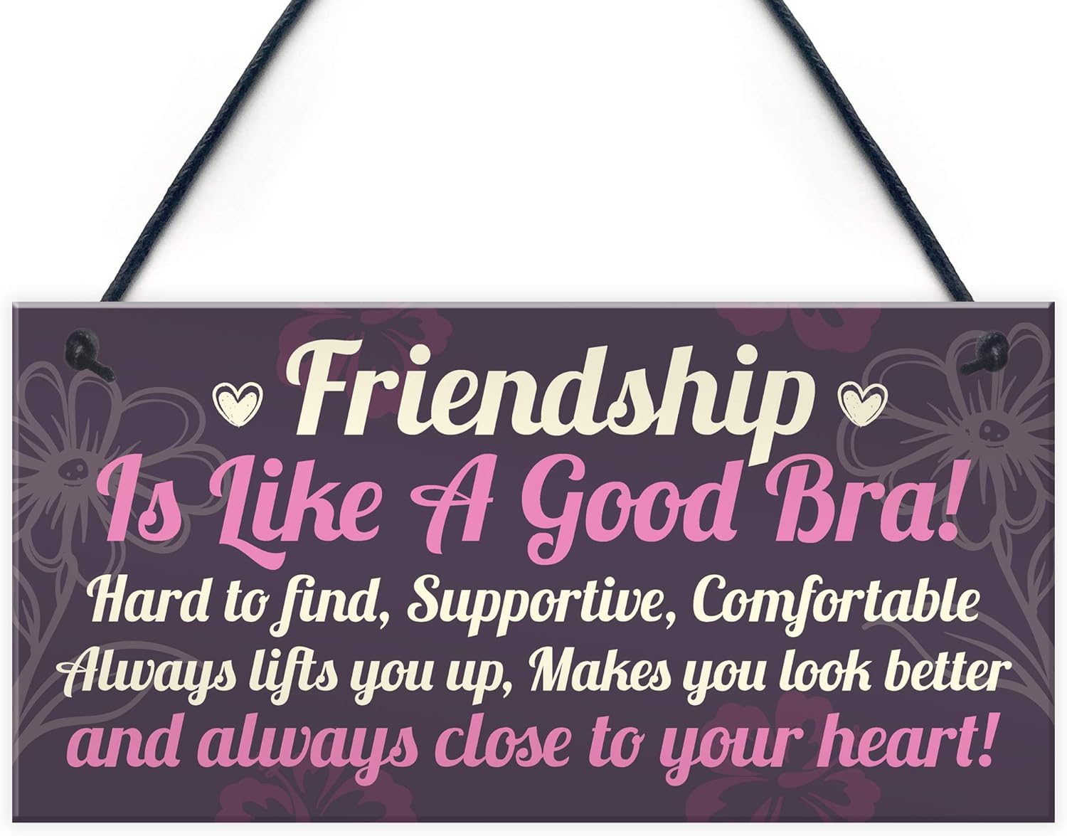 RED OCEAN Handmade Funny Friendship Sign Best Friend Shabby Chic Plaque Thank You Gift Keepsake