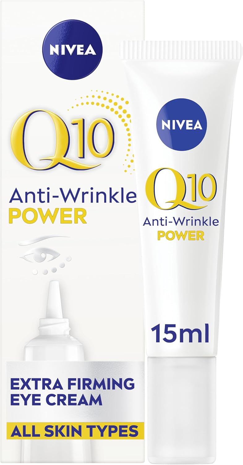 NIVEA Q10 Anti-Wrinkle Power Firming Eye Cream (15ml), Anti-Wrinkle Skincare for Eliminating Fine Lines and Dark Circles, Nourishing Eye Cream for Softer, Smoother Skin
