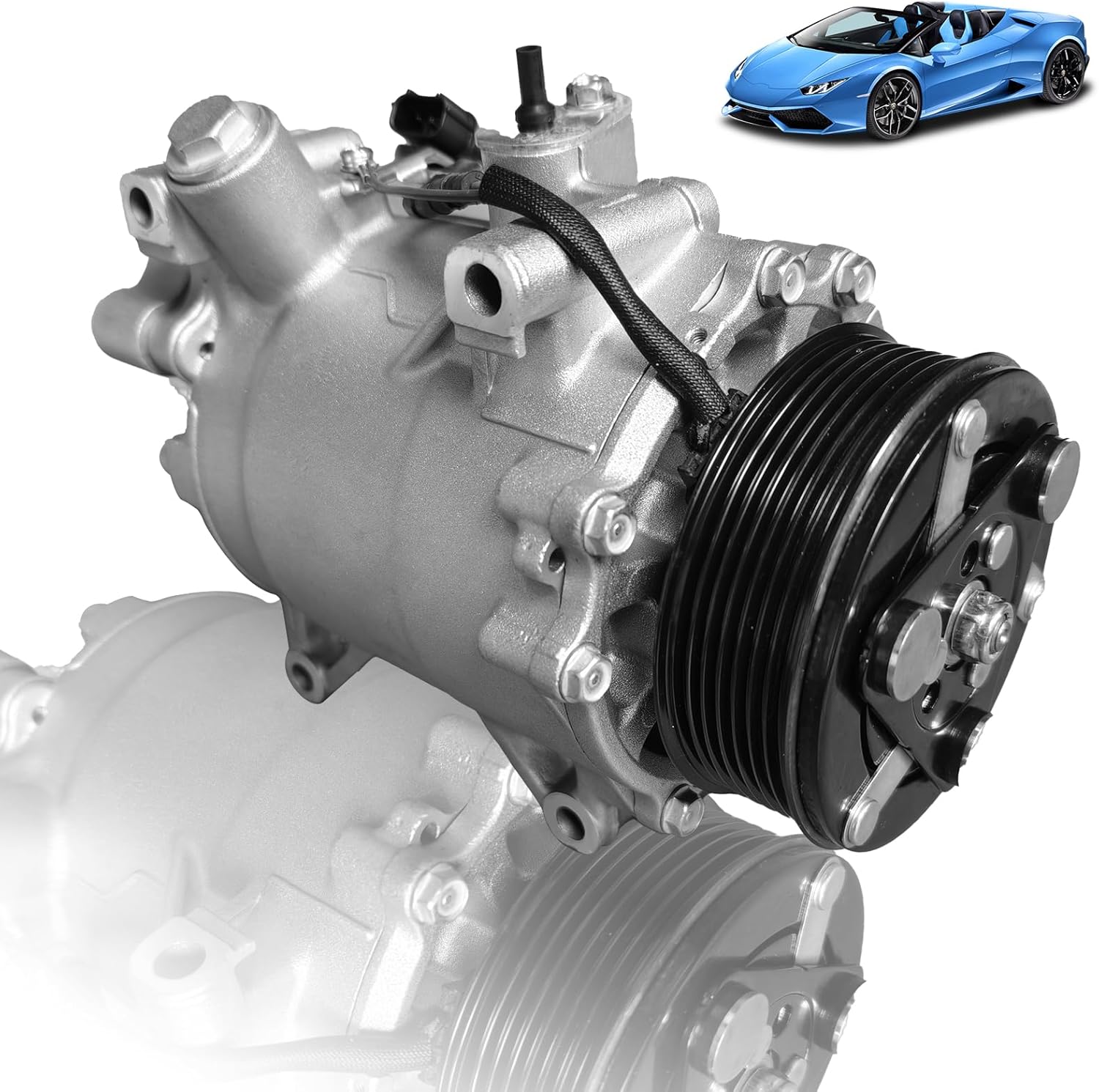 AC Compressor Compatible with Acura RDX & Honda CR-V, 2.3L/2.4L, 2007-2012, w/Clutch Kit, OE Replacement 98580, 38810RZYA01