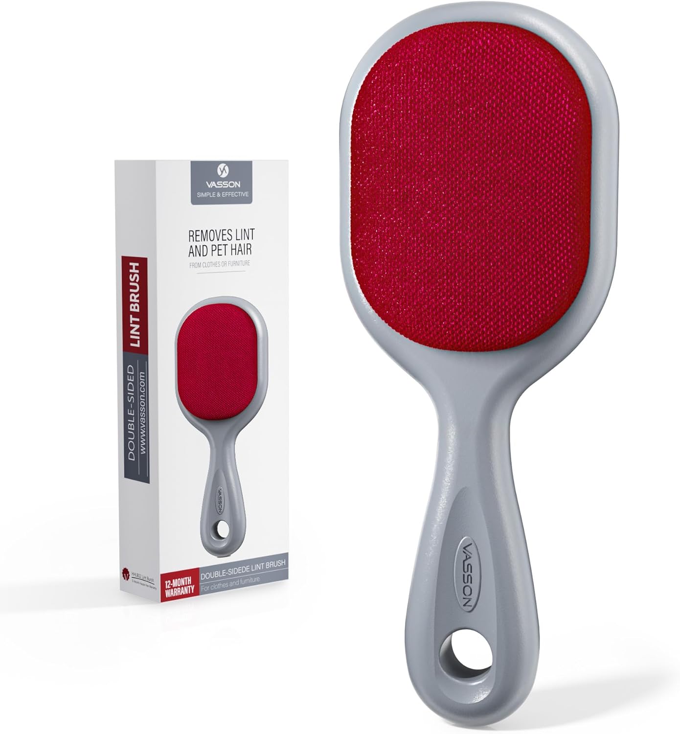 VASSON Double-Sided Velvet Lint Brush - Travel Size (2 Pack)