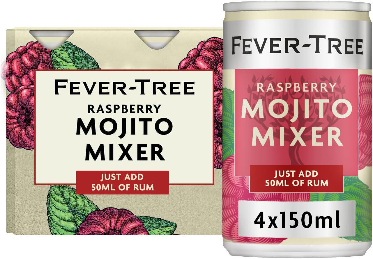 Fever-Tree Raspberry Mojito Cocktail Mixer 4x150ml