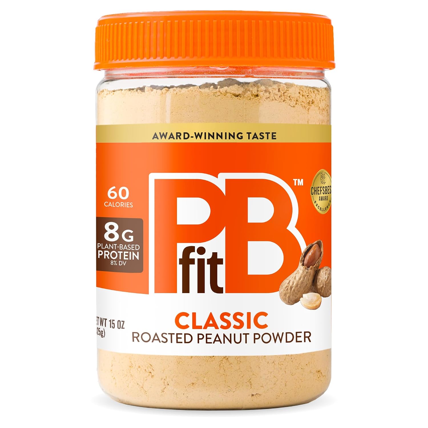 PBfit Classic Peanut Butter Powder 15 Oz, Peanut Spread with 8g Protein