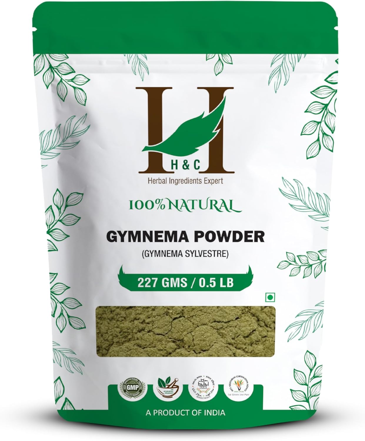 H&C Gymnema/Gurmar Leaves Powder (Gymnema sylvestre) 227g / 0.5 Lb