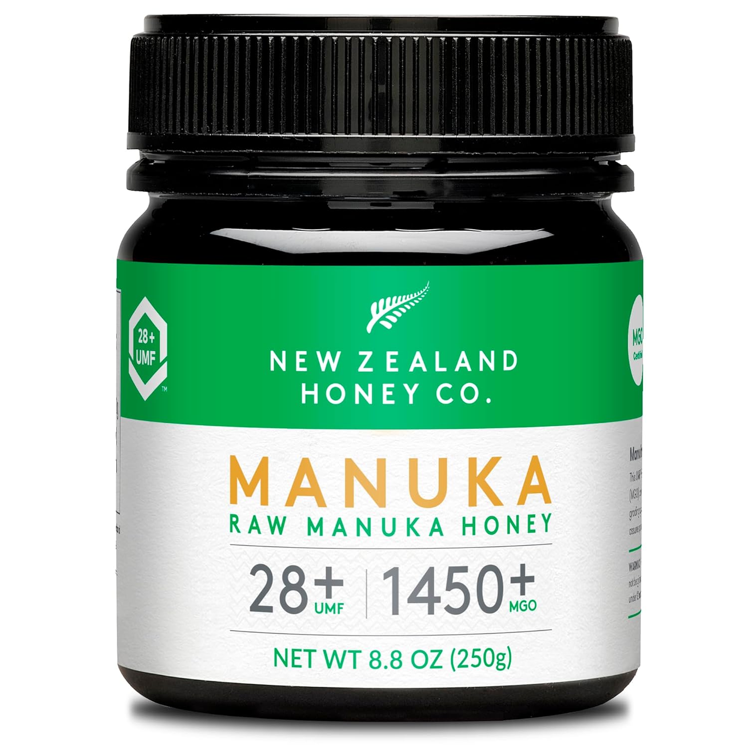 New Zealand Honey Co. Raw Manuka Honey UMF 28+ | MGO 1450+, UMF Certified / 8.8oz