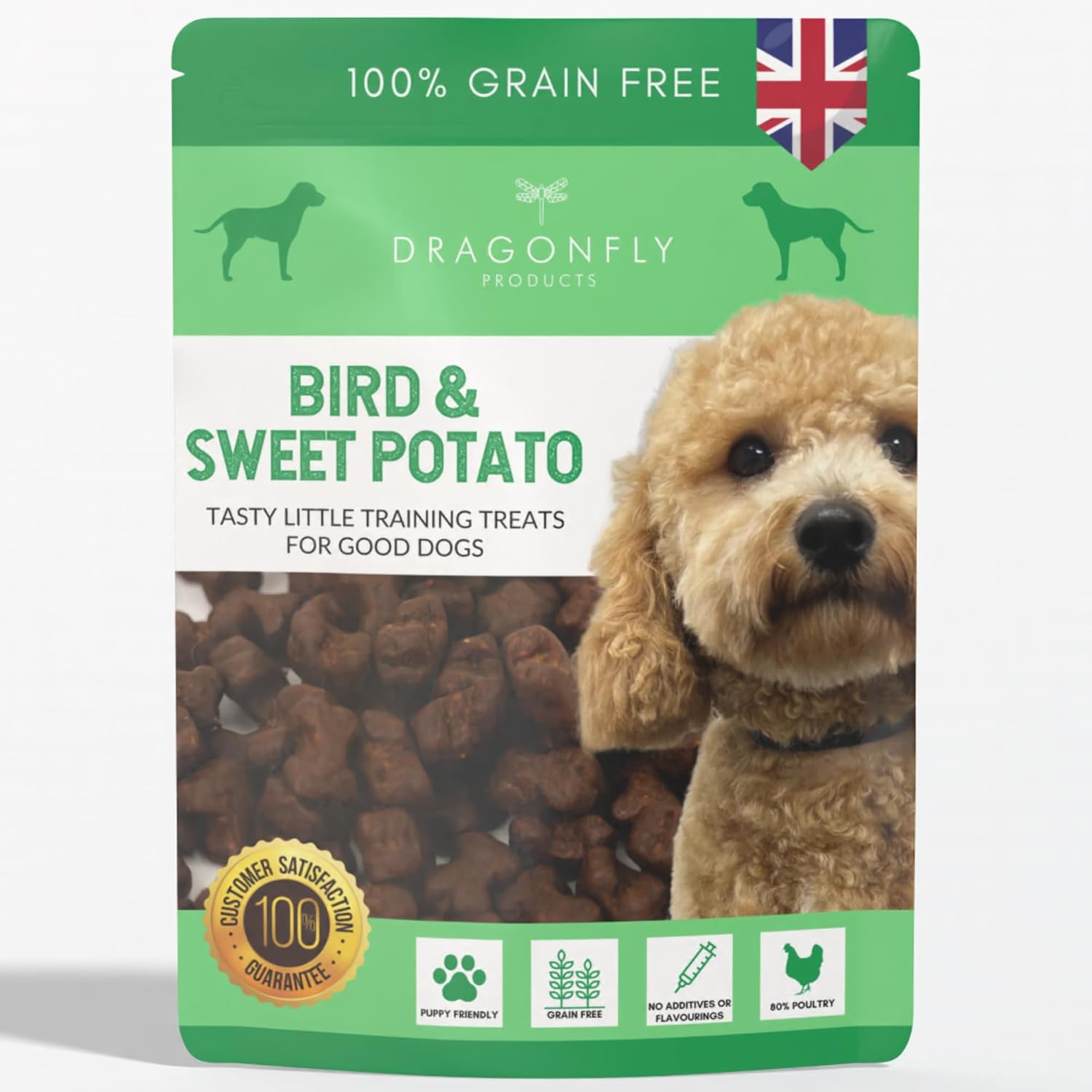 Dragonfly Products Grain Free Training Treats for Dogs and Puppies | 1000 Natural Healthy Treat Pack | 80% Poultry, 20% Potato & Sweet Potato | Hypoallergenic Snacks