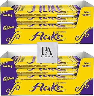 Cadbury Flake 32g - FULL SIZE Chocolate Bars Candy Bulk Bundled Imported From Europe (Purpalia Packaging) (48 pack)