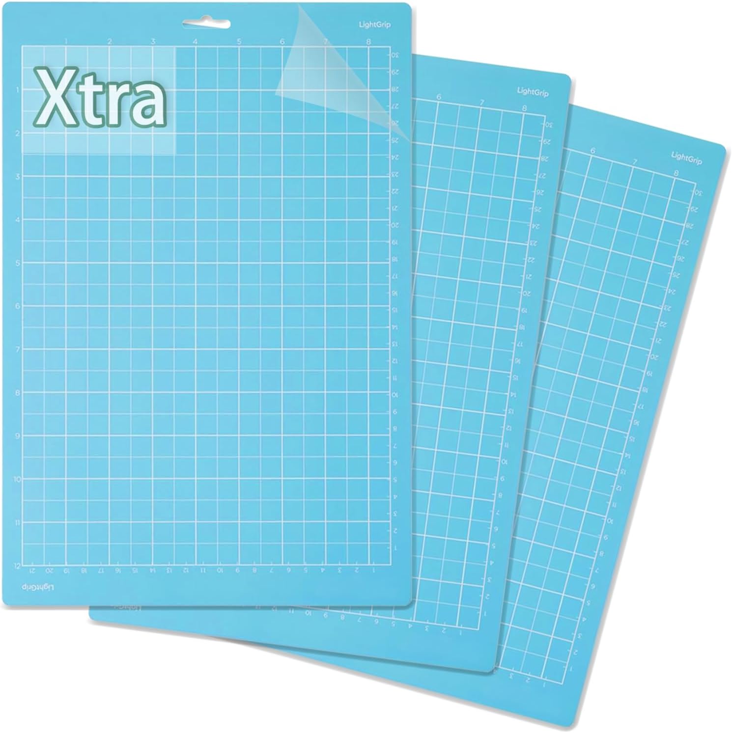 LOPASA Cutting Mat for Cricut Joy Xtra, 8.5x12 Blue Adhesive Light Grip Cutting Mats Set, Joy Extra Accessories and Supplies(3 LightGrip Sheets)