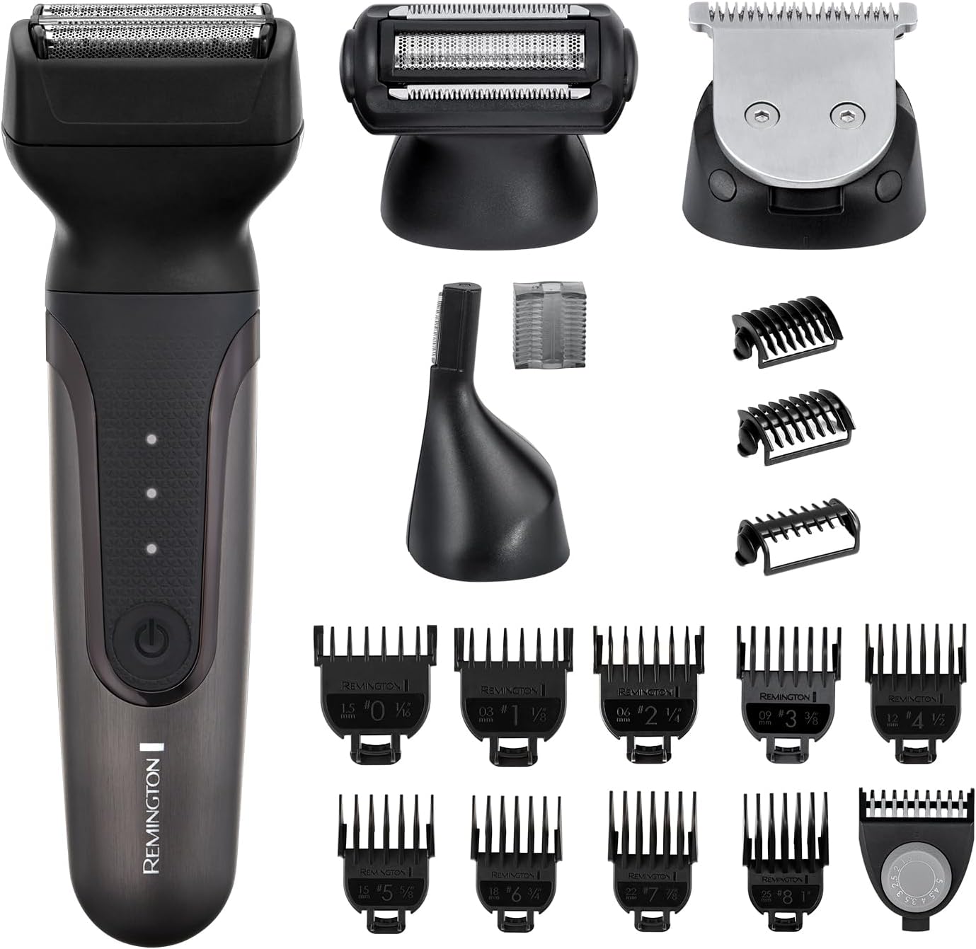 Remington ONE 18-in-1 Total Body Multi-Groomer for Men & Women (Body Hair Trimmer, 38mm Blade for Hair & Beard, Foil Shaver, Nose & Ear, 14 Combs, USB, Waterproof, Cordless, 60-Minute Run Time) PG780