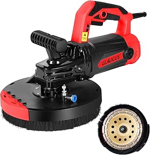 GLAUCUS® 7-Inch Concrete Surface Grinder, Angle Grinder Kit with Dust Shroud, floor grinder, 2200W Motor,Auxiliary Handle, Diamond Wheel, 90° Seamless sanding for Floor, Wall, Adhesive and Ceiling