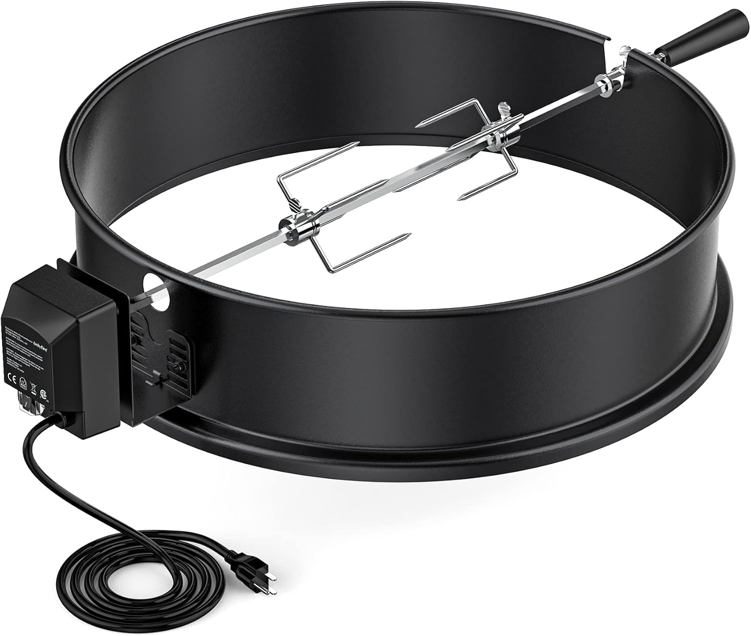 onlyfire Rotisserie Ring Kit for Weber 22-1/2-Inch Charcoal Kettle Grill and Other Similar Models