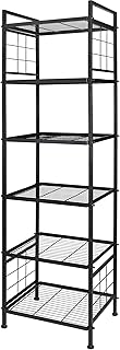 GIOTORENT 6-Wire Standing Storage Shelf, Metal Shelving Unit Pantry Rack for Laundry Kitchen Bathroom Organizer(Black)