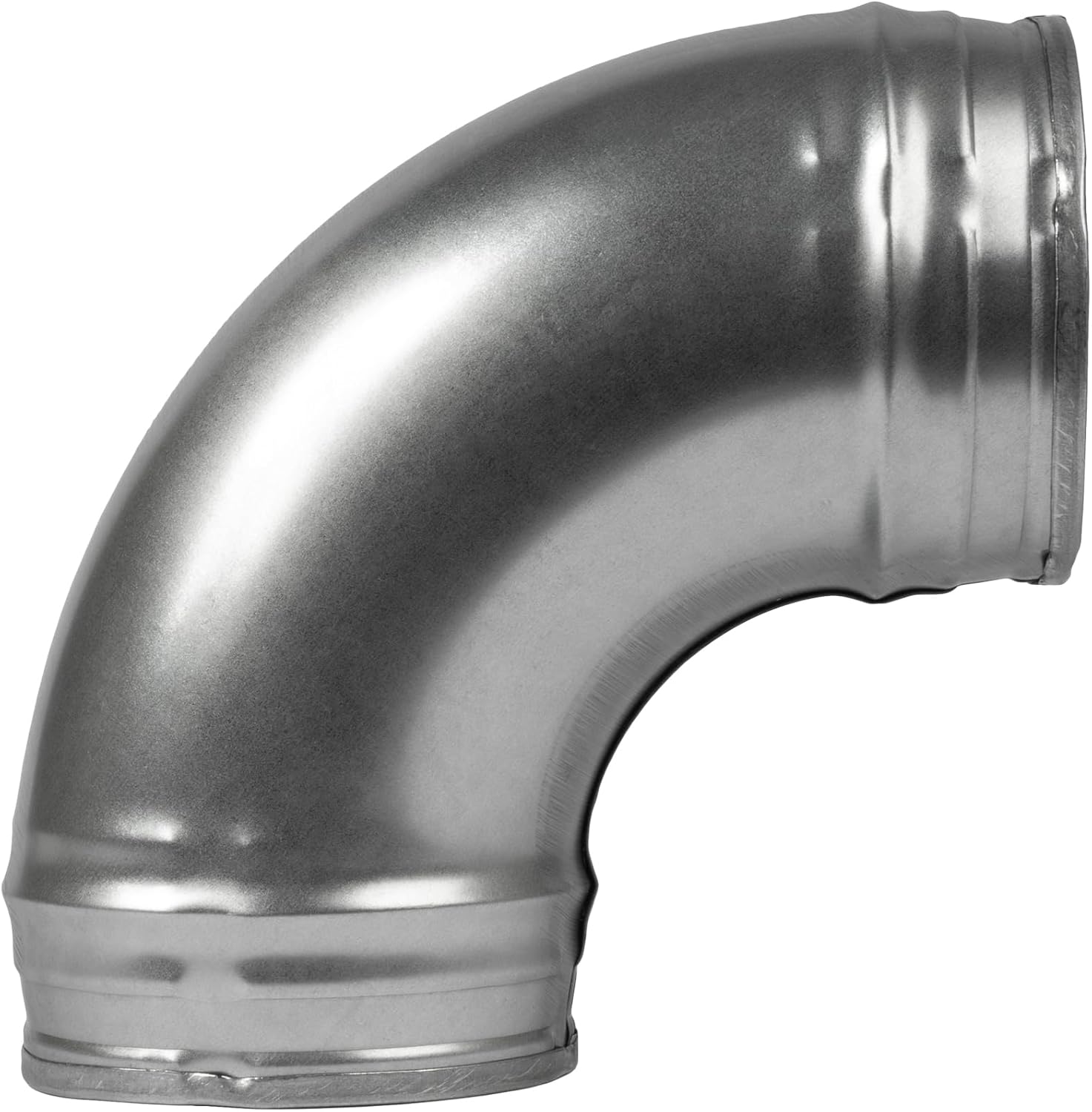 Repa Market 4" Inch 90° Degree Duct Male Fit Connector - Round Metal Inlet-Outlet Elbow Bend - Galvanized Steel Dryer Vent Pipe Adapter for HVAC Home or Industrial Ventilation