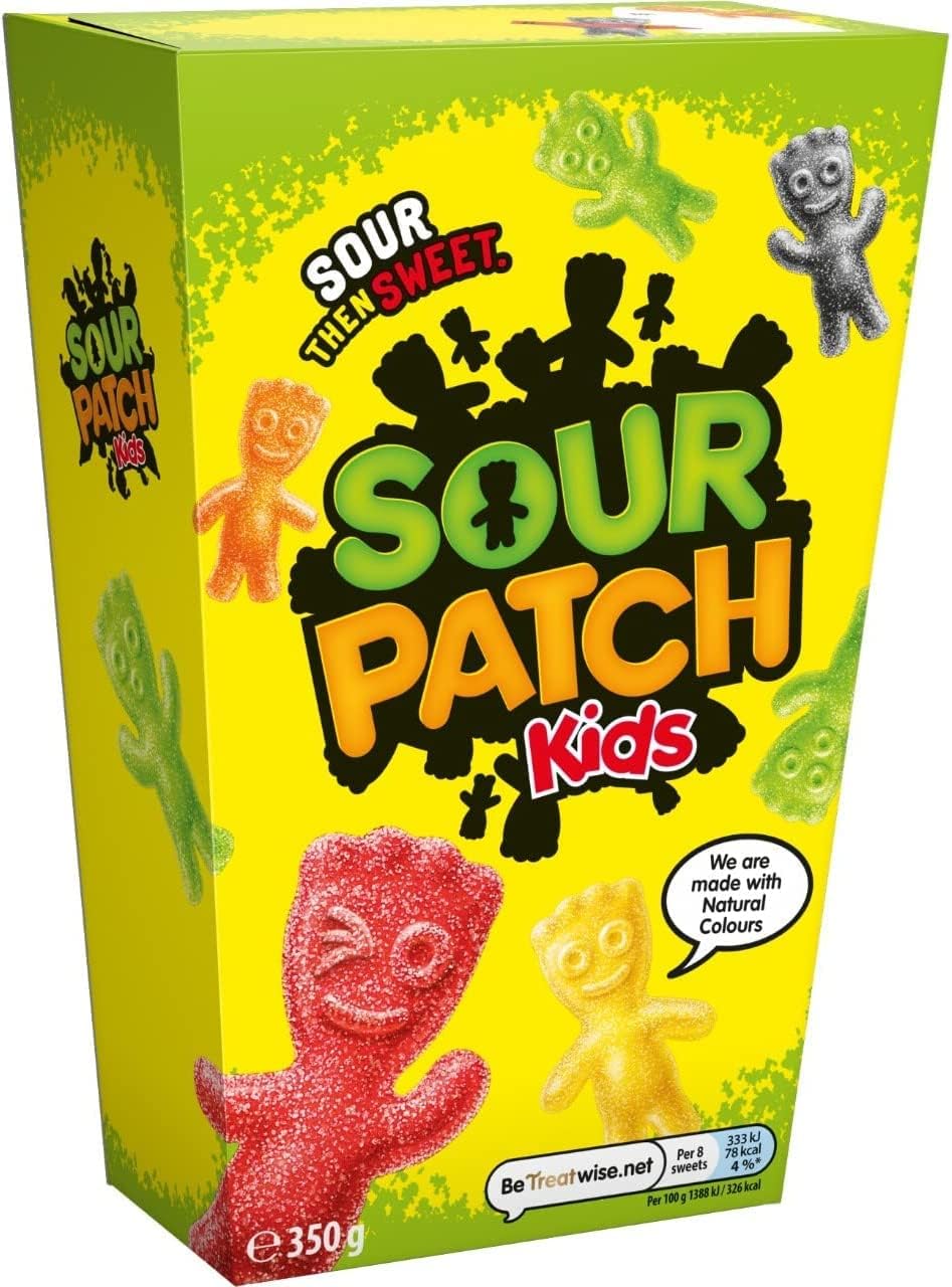 Sour Patch Kids Sweets Gifting Carton 350g. Christmas, Stocking Filling, Confectionery, Big Night In, Birthday, Easter, Thank You Gift, Sharing Candy Carton, Present OFFICIAL | Sold by EPL
