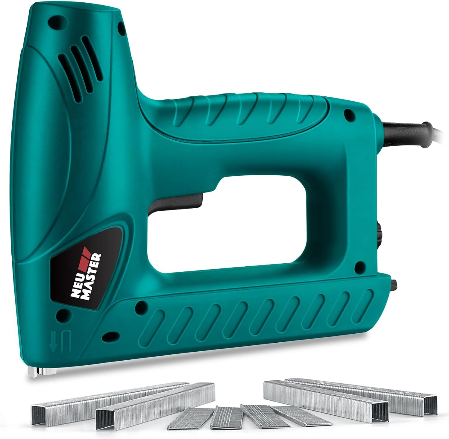 NEU MASTER Electric Brad Nailer, Staple Gun PLD6013 with Contact Safety and Power Adjustable Knob for Upholstery and Home Improvement