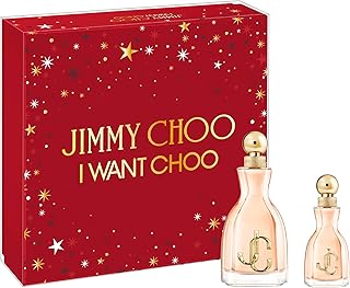 Jimmy Choo I Want Choo Eau de Parfum 2 Piece Set - 3.3 fl. oz. Spray, 1.3 fl. oz. Spray - Long Lasting Fragrance with notes of Mandarine Juice, Jasmine & Vanilla - Floral & Woody