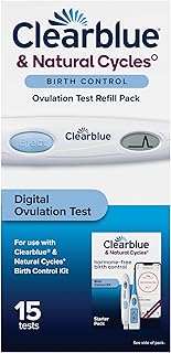 Clearblue & Natural Cycles Birth Control Ovulation Test Refill Pack, 15ct