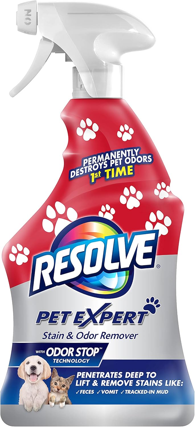 Resolve Pet Expert Stain and Odor Remover, Carpet Cleaner, Pet Stain and Odor Remover, Carpet & Upholstery Cleaner - Removes Stains and Odors, 22 oz (pack of 1)