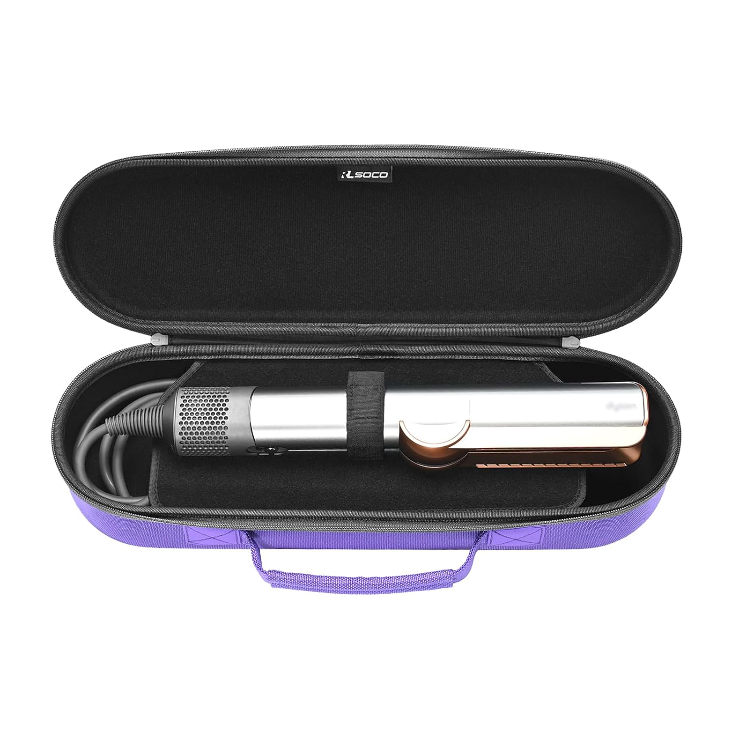 RLSOCO Travel Case for Dyson Airstrait Straightener/Corrale Styler Straightener (Purple)