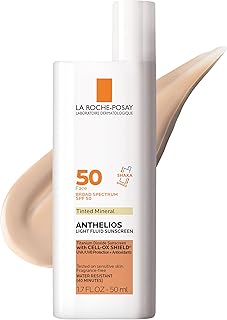La Roche-Posay Anthelios Tinted Sunscreen SPF 40+, Broad Spectrum SPF + Antioxidants, Titanium Dioxide & Zinc Oxide Sunscreen, 4 Flexible Shades With No White Cast, Oil Free & Oxybenzone Free