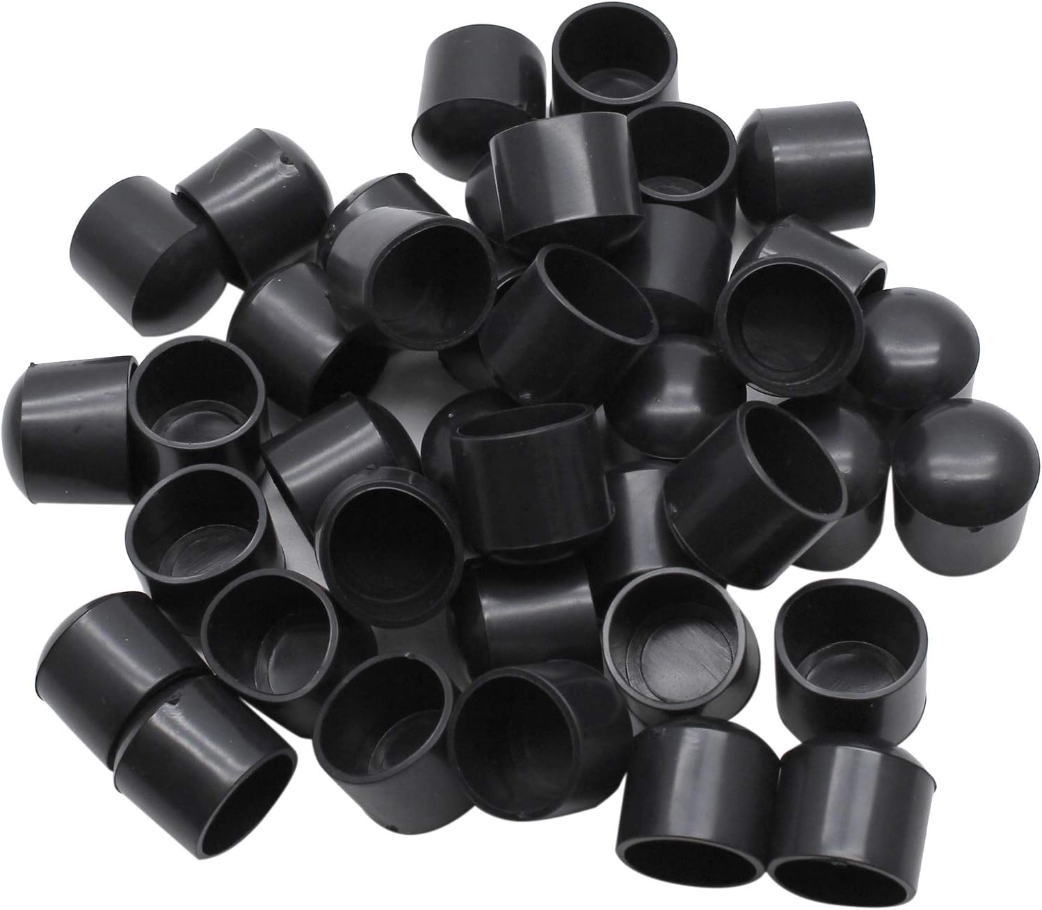 40Pcs Chair Leg Tips, 5/8 Inch Non-Slip Rubber Furniture Leg Caps Black Round Table Feet Covers Floor Protectors (16mm)