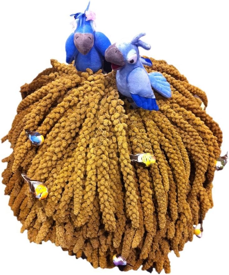 Nemeth Farms Worlds Freshest GMO-Free, Sun Dried Spray Millet No Stems Only Edible - Tops-Original Bird Treat and Supplement for Pet Birds Parakeets, Cockatiels, Lovebirds and Finches - 5lbs