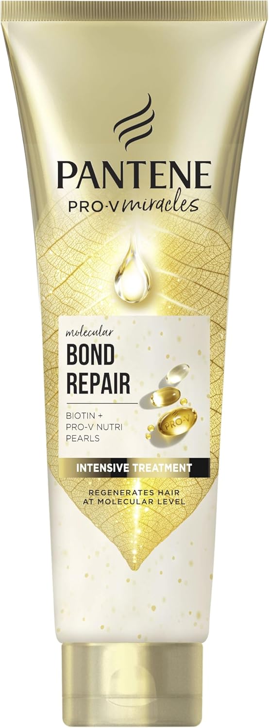 Pantene Molecular Bond Repair Deep Conditioning Hair Treatment with Biotin 150ml Pro-V Concentrated Formula for Extremely Dry Damaged Hair. Leaves Hair Visibly Healthier, Strengthened & Regenerated
