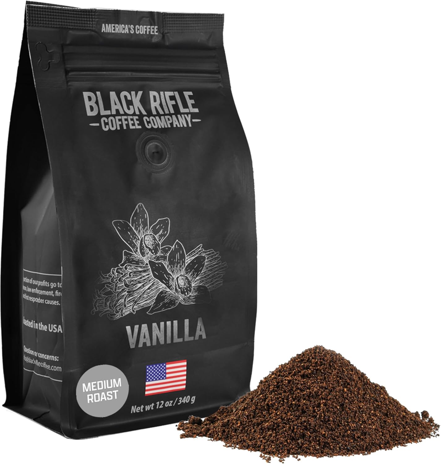 Flavored Coffee by Black Rifle Coffee Company (Vanilla, 12 Ounce Ground)