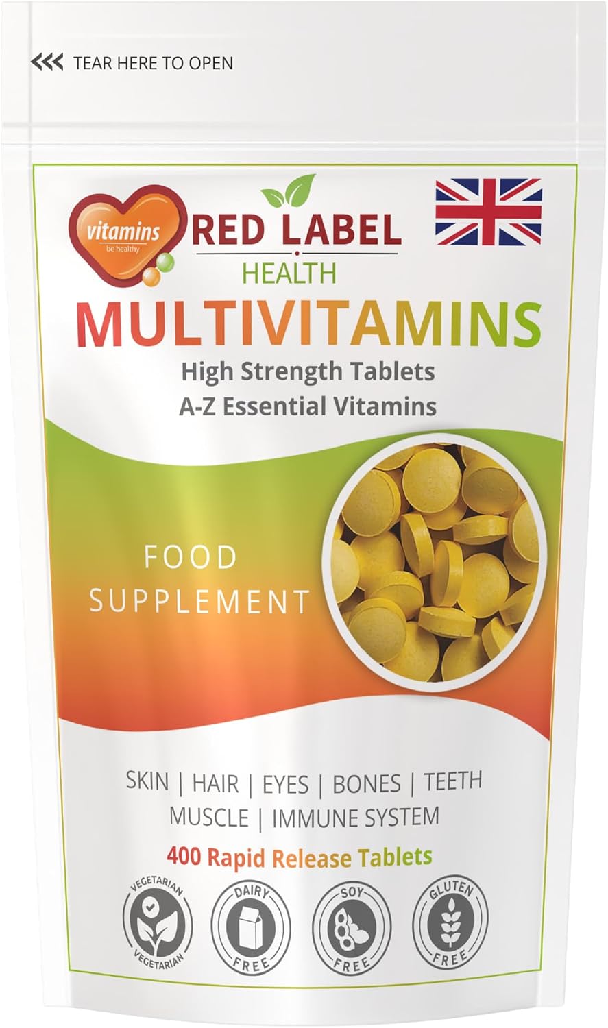 Multivitamin 120 Tablets (4 Months Supply) for Men & Women High Strength Multi Vitamin Supplement for Immune Support & Wellbeing, One a Day Multivitamins