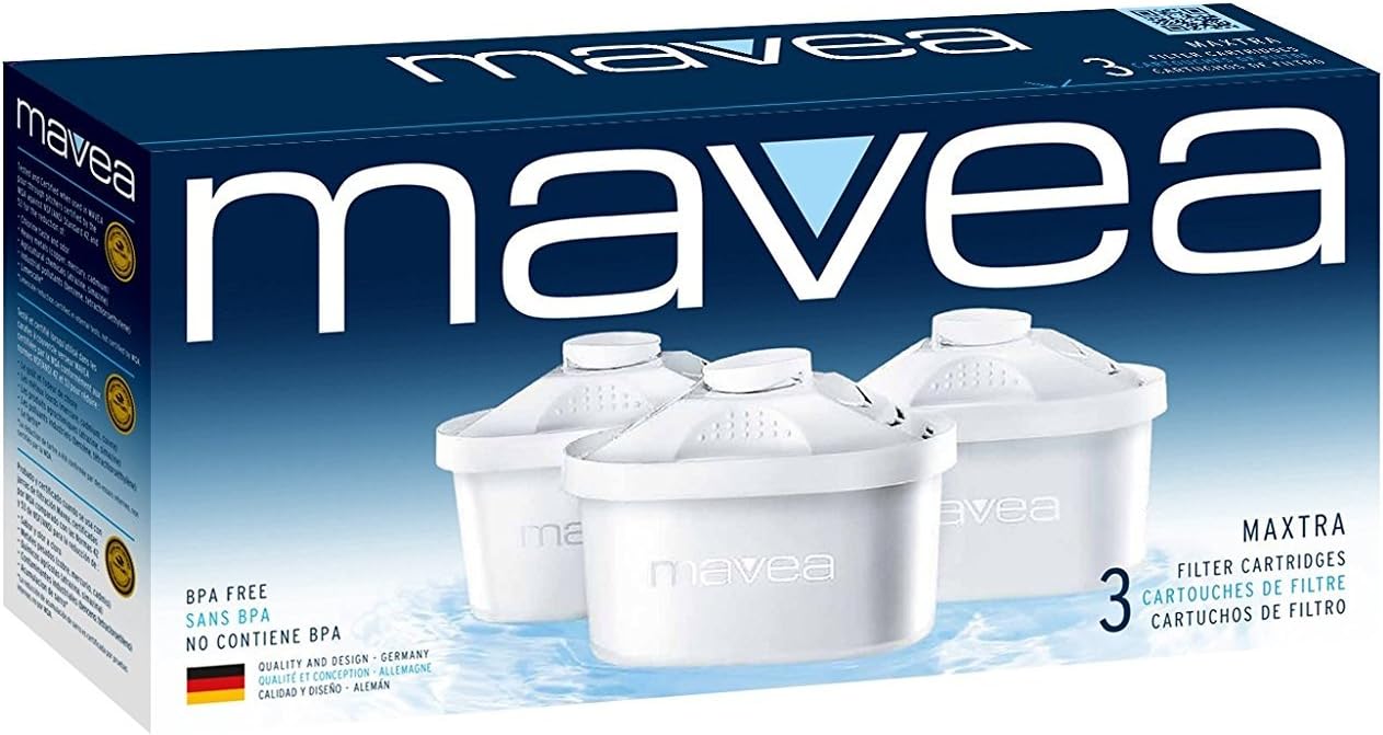 MAVEA Maxtra Replacement Filter for MAVEA Water Filtration Pitcher, 3-Pack, White