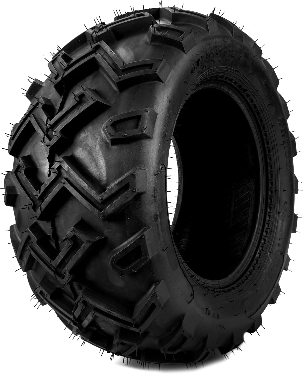 KAX 25x10-12 ATV Tires Set of 1, All Terrain 6 Ply Mud Tires for 4 Wheelers, UTVs, Quads, Aggressive Tread for Dirt, Mud, Trail Riding
