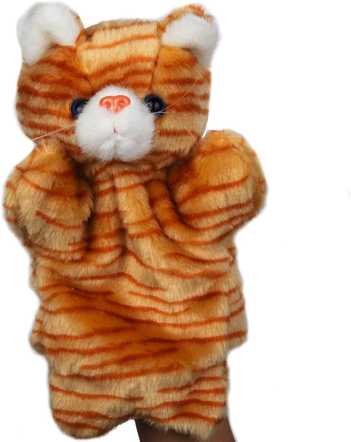 Tabby Cat Hand Puppets Kitten Plush Animal Toys Dolls for Kids Imaginative Pretend Play Storytelling