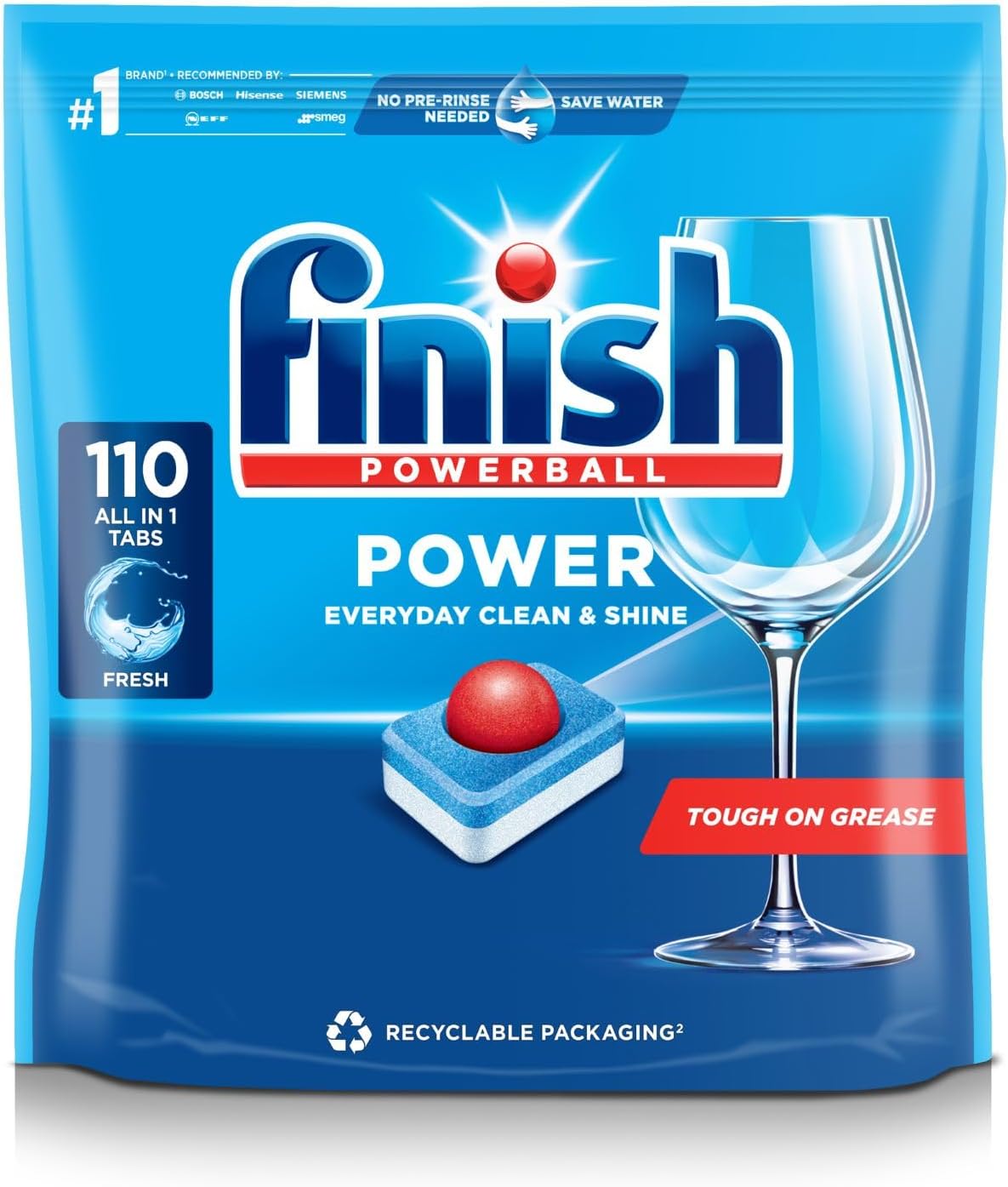 Finish Max All in 1 Powerball, 110 Tabs