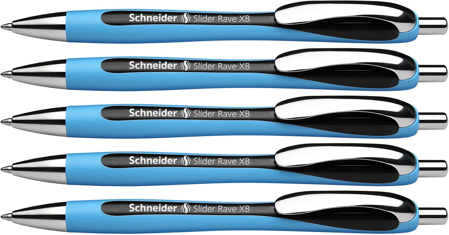Schneider Slider Rave XB 132503 Ballpoint Pen Pack of 5 Black