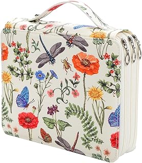 Lbxgap Portable Colored 120 Slots Pencil case Organizer with Printing Pattern forWatercolor Pens or Markers, Pencil Case Organizer for Artist