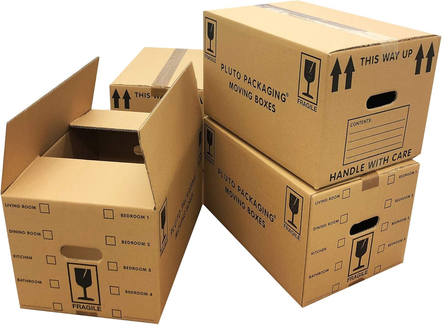 10 Quality Strong 47cm x 31.5cm x 25cm 44 litres Packing Shipping House Moving Cardboard Boxes