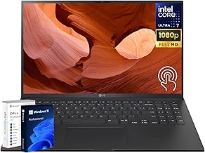 LG Gram 15 Lightweight Business Laptop, 15.6" FHD Touchscreen, Intel 16-Core Ultra 7-155H, 16 GB LPDDR5 RAM, 1 TB SSD, Backlit KB, Wi-Fi 6E, Win 11 Pro, Office Pro Lifetime License, Mouse, 32 GB UFD