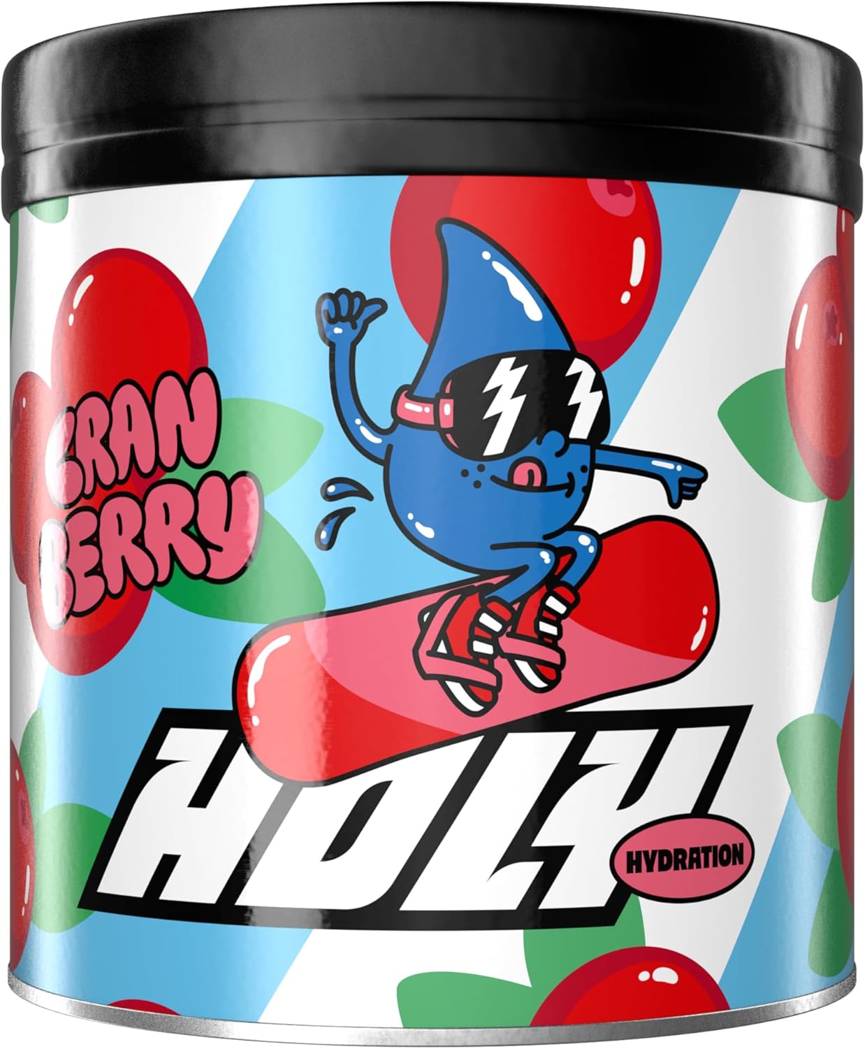 HOLY Hydration ‘Cranberry’ | 50 portions with Valuable Electrolytes & Minerals | Hydration Drink | Vegan with 100% Natural Fruit Flavours (350g)