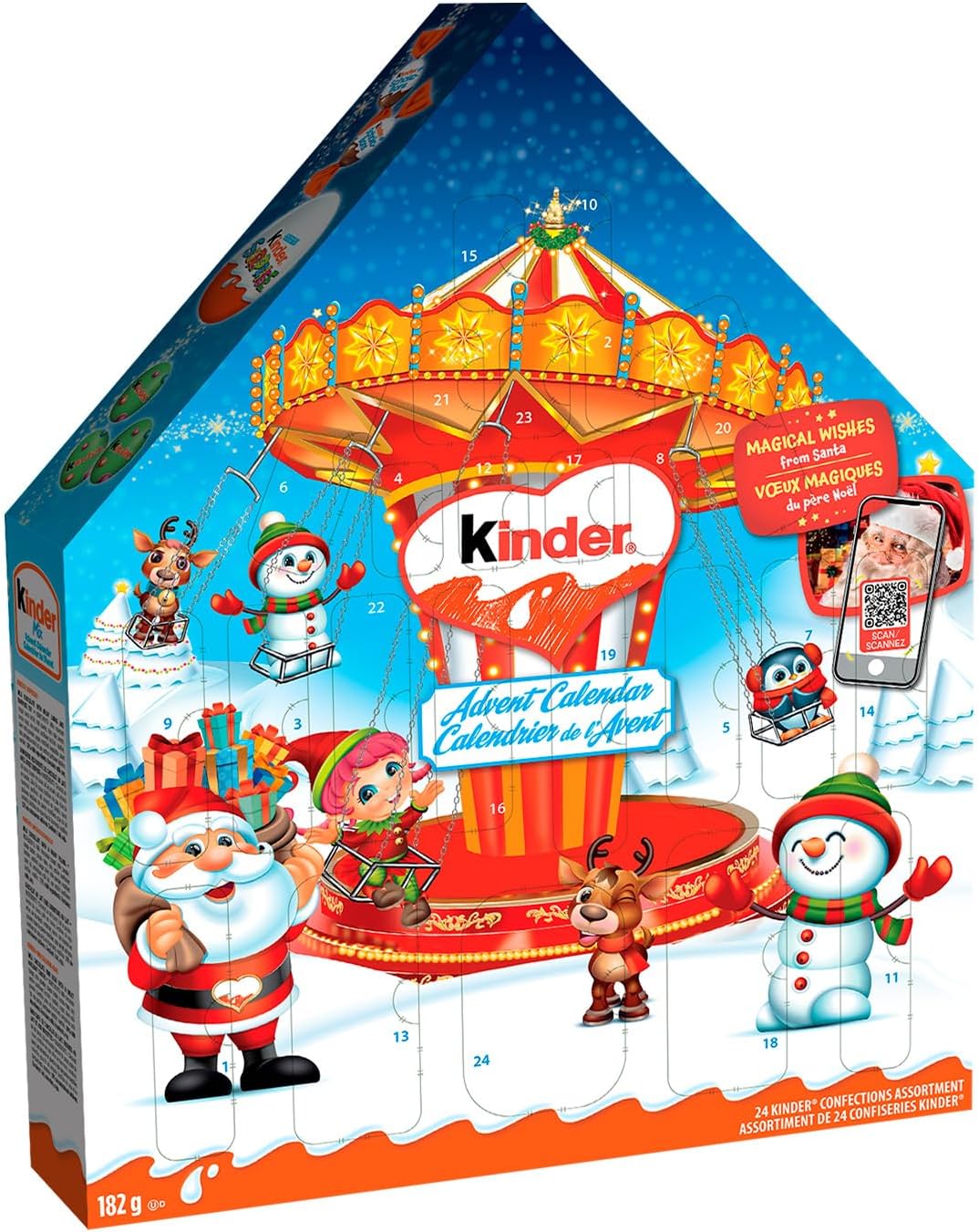 kinder advent Calendar, 182g (Brown)