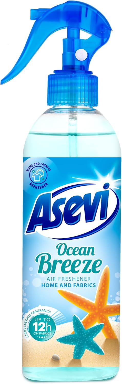Asevi Air Freshener Spray, Air Fresheners for the Home, Room and Fabric Freshener, 400ml, Ocean Breeze