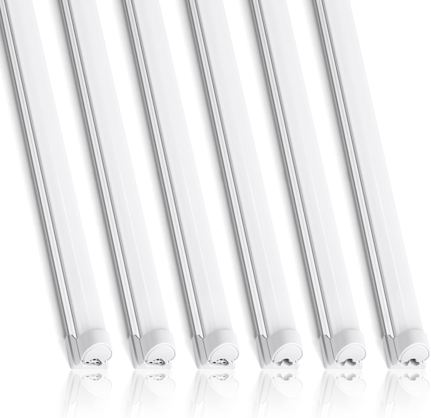 Barrina LED Batten Light 4FT/117cm, 36W 4200lm, 6500K Double Row LED Beads, T8 Fluorescent Tube Replacement for Garage Shed Loft Office Workshop Lighting, 6 Packs